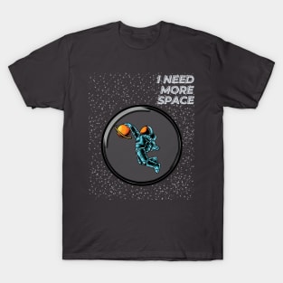 Funny Basketball Astronaut Art Design Pun T-Shirt